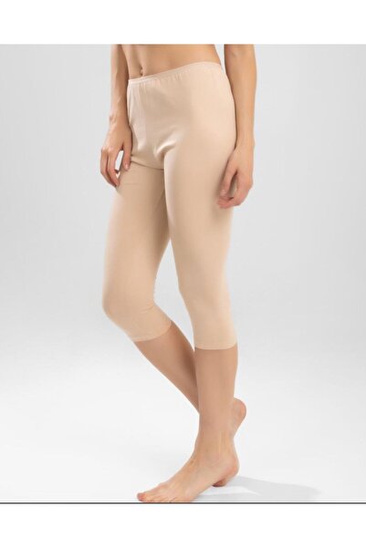 ERŞAH Kadın Ten Modal Dizaltı Tayt 6338