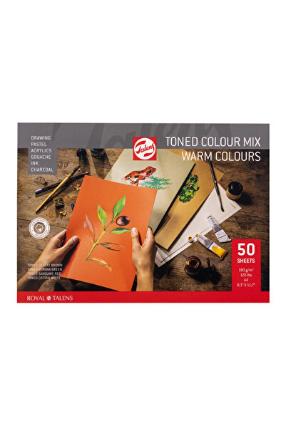 Talens Toned Color Mix Warm Colors Çok Amaçlı Çizim Bloğu Soğuk A4 50 Yaprak ...