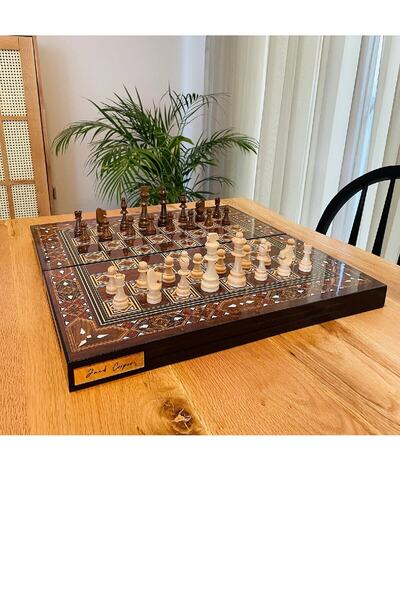 megame Sevgililer Günü Için Hediyelik Kişiye Özel Ahşap Satranç Ve Tavla Takımı, Ahşap Tavla Pulları