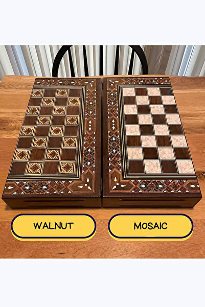 megame Sevgililer Günü Için Hediyelik Kişiye Özel Ahşap Satranç Ve Tavla Takımı, Ahşap Tavla Pulları