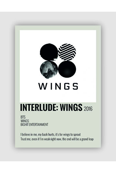 fırsatlar diyarı BTS Interlude: Wings K-pop Duvar Posteri - Duvar Dekoru - Ka...