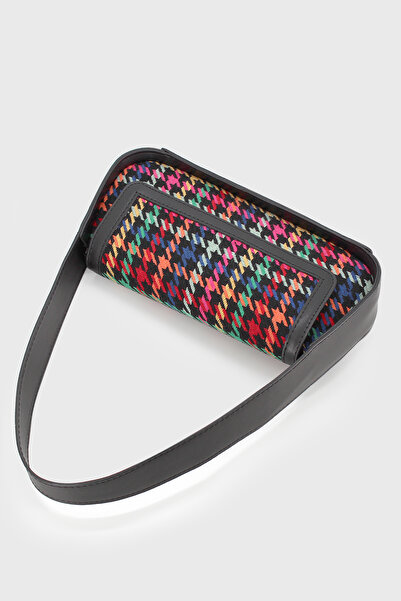 LUNABLU Baguette Bag with Fabric Detailed Cover