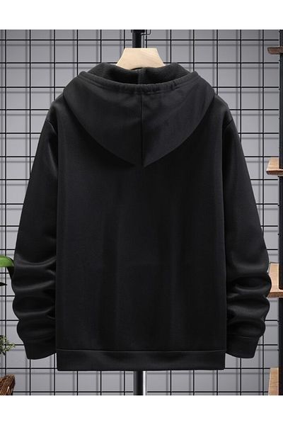 DEEPSENCE Unisex Oversize Hooded Sweatshirt Charcoal fabric Japanese figure printed
