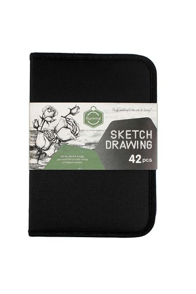Keep Smiling 42 Piece Charcoal Sketch Set - SMTZ-0042