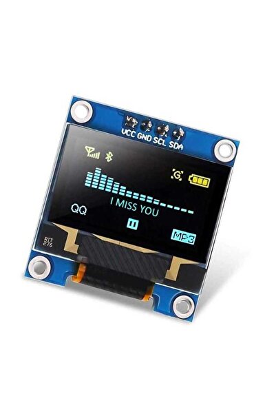 Motorobit 0.96 128x64 Oled Grafik Lcd Ekran - SarıMavi