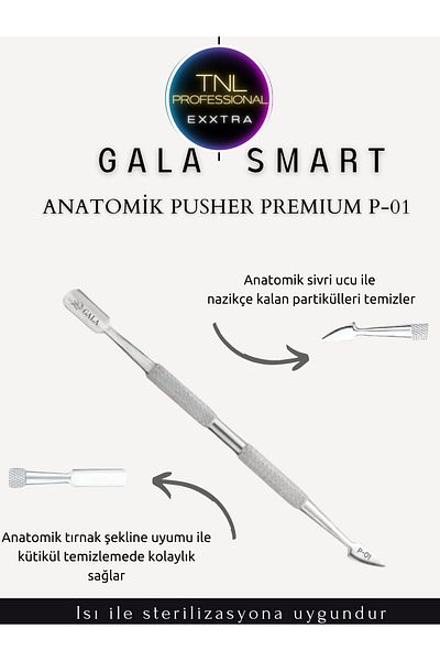 tnl professional Anatomical Steel Pusher Nail Pusher Hand Foot Dry Manicure Pedicure Premium P-01 Gala Smart