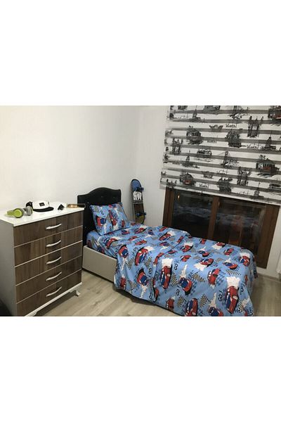 SNR HOME COLLECTION طقم غطاء لحاف لغرفة الأطفال من القطن من Carriage (مع غطاء مطاطي)