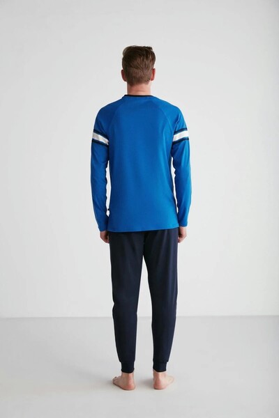 U.S. Polo Assn. Чоловіча піжама з довгим рукавом з круглим вирізом US Polo Assn