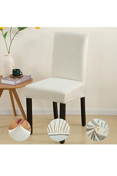Buem Pitikare Desenli Likralı Sandalye Kılıfı Esnek Lastikli Sandalye Örtüsü
