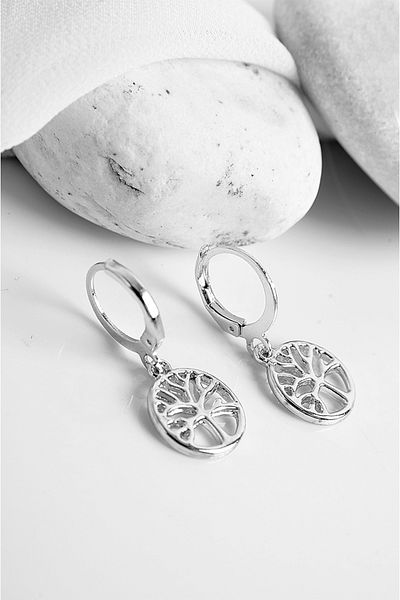 EUROMODA Tree of Life Design Gold and Silver Colors Necklace Earrings Set