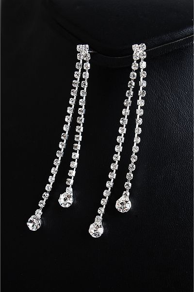 EUROMODA Specially Designed Waterway Strass Stone Necklace Earring Set