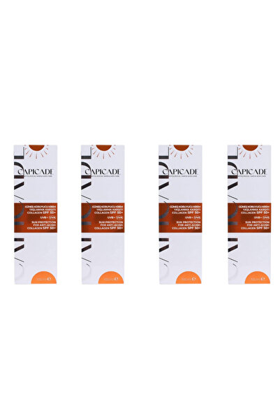 Capicade Spf50+ Collagen Güneş Koruyucu Krem 100ml 4lü