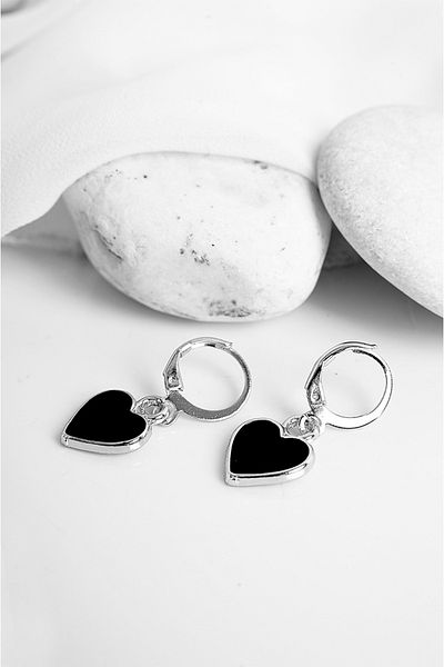 EUROMODA Heart Designed Zircon Stone Necklace Earring Set