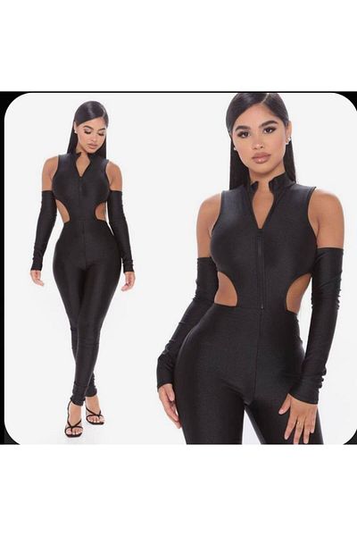 hipnoz butik Jumpsuit with Detachable Sleeves