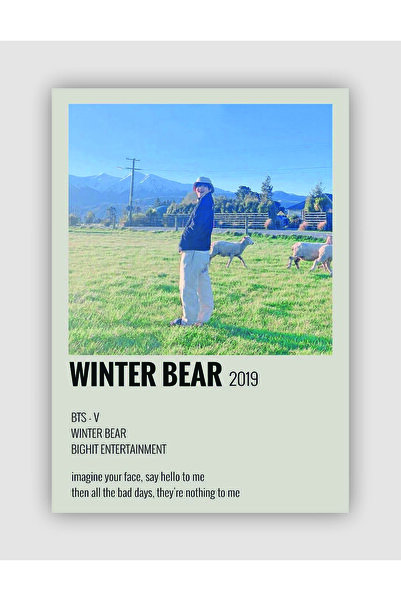 fırsatlar diyarı BTS Winter Bear K-pop Duvar Posteri - Duvar Dekoru - Kalın K...