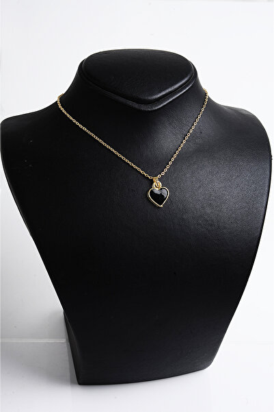 EUROMODA Heart Designed Zircon Stone Necklace Earring Set