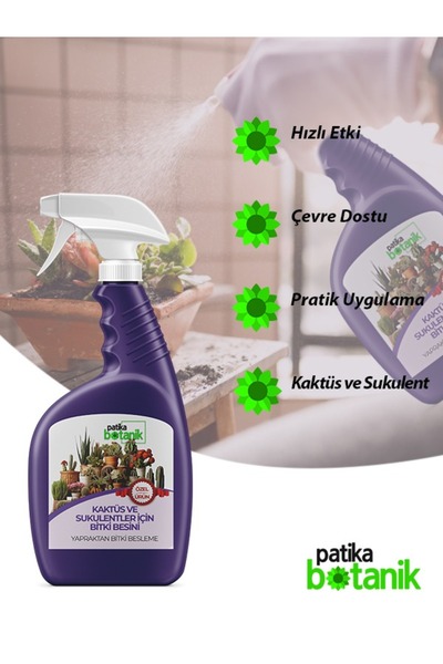 Patika Botanik 1 LT Kaktüs ve Sukulentler İçin Genel Besin - Yapraktan