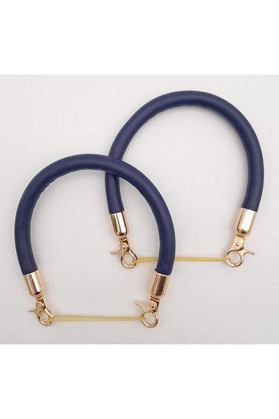 angel çanta aksesuar Accesoriu pentru geanta Angel Maner pentru geanta cu cordon dublu scurt Culoare bleumarin cu metal auriu deschis
