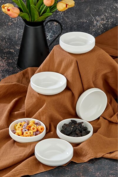 Cooker Lüx 6'lı 10 cm Porselen Lyon Kase Servis Sunum Çerez Seti