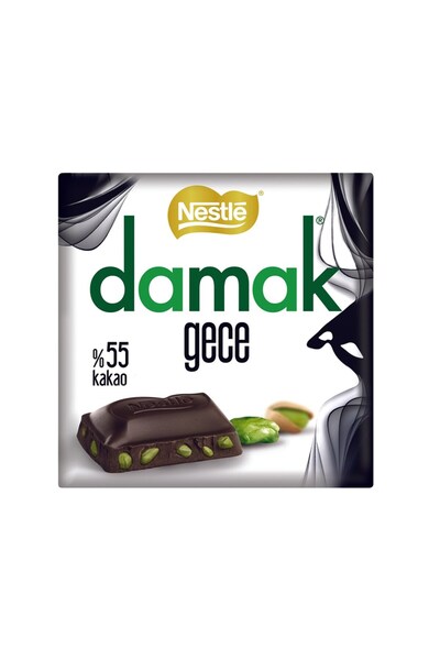 Nestle Damak Gece Antep Fıstıklı Bitter Çikolata Kare 60 Gr