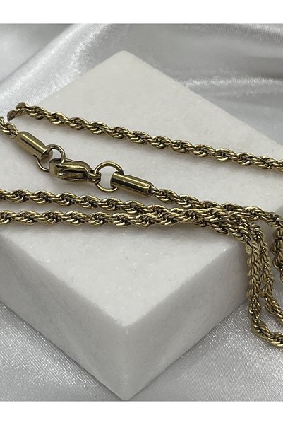 Yıldız Accessory Twist Plain Chain Necklace