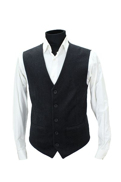 MENTOR REGALO MEN'S VEST V-NECK SMOKED WOOL 50587