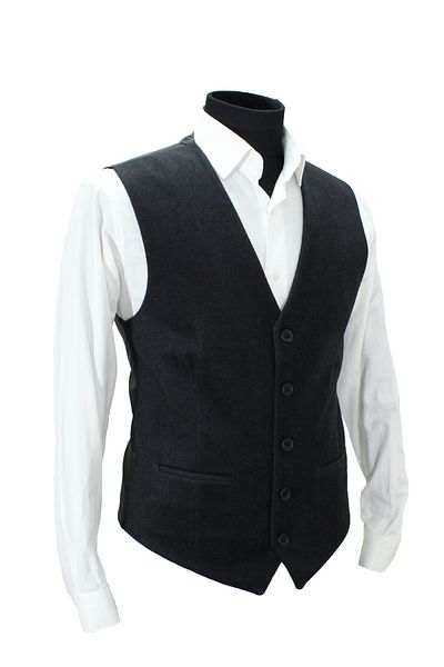 MENTOR REGALO MEN'S VEST V-NECK SMOKED WOOL 50587