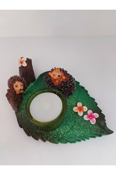 Gloriys Home & Decor Polyester Kirpi Mumluk Biblosu 19cm