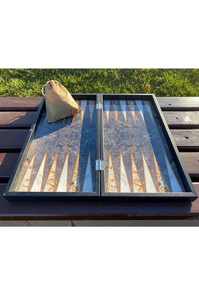 megame MARBLE PATTERN TAVLA SET, WOODEN TAVLA VEAM SET, LUXURY CLASSIC TAVLA SET