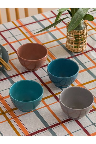 LC Waikiki LCW HOME Colorful Ceramic Bowl Set of 4