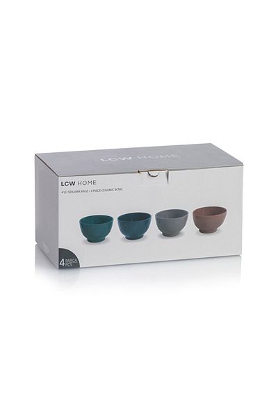 LC Waikiki LCW HOME Colorful Ceramic Bowl Set of 4