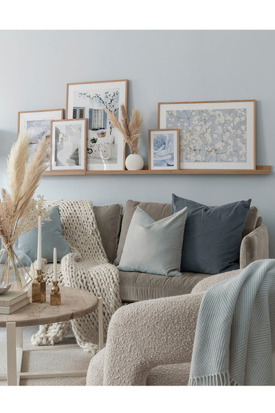 Artavessa 5 Parça Ahşap Çerçeve Görünümlü Mdf Tablo Seti