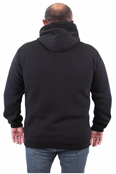 MocGrande Μεγάλο Μέγεθος Φούτερ με φερμουάρ M 23217 ΜΑΥΡΟ