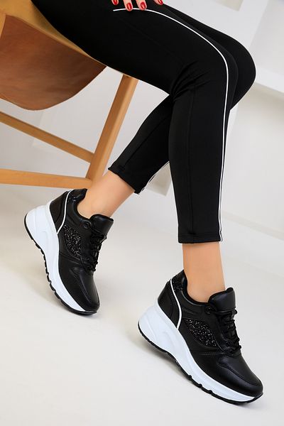 SOHO Black Women's Sneaker 18708