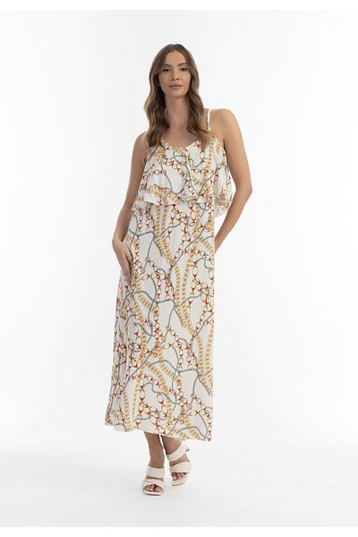Faina Maxikleid s celoplošným potiskem