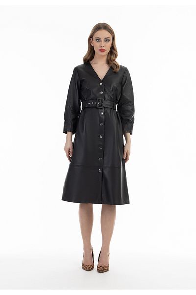 Faina Lederkleid