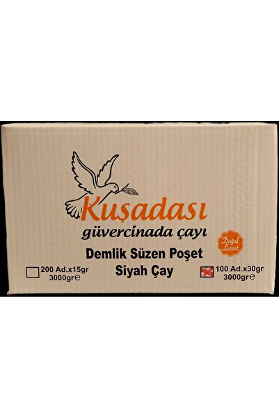 Çayeli-rize Bahçelerinden Güvercinada Demlik Poşet Siyah Çay 100 Adet X 30 Gr=3kg