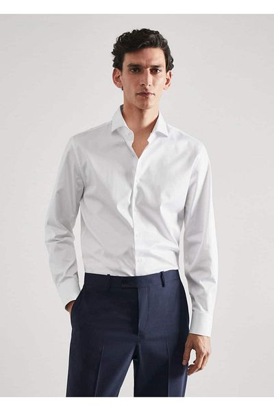 MANGO Man Πουκάμισο Twill Fabric Slim Fit - Μανικετόκουμπα Αναλυτικά