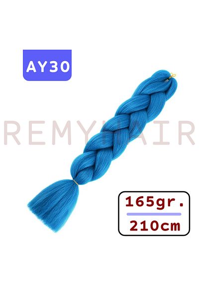 REMY HAİR African Braid Hair - Turquoise Tone AY30 - 165gr