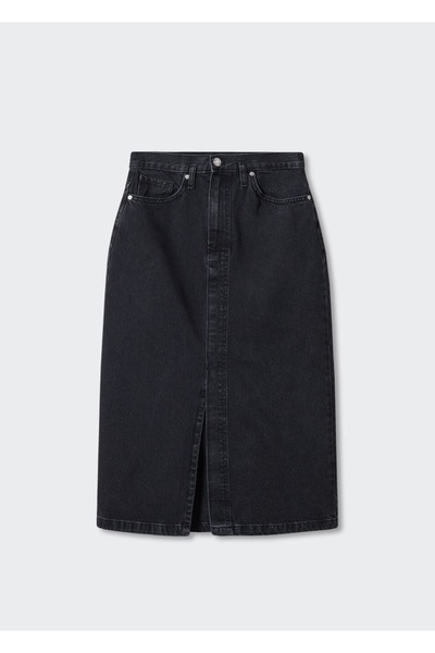 MANGO Woman Midi denim etek