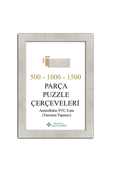 AS TİCARET Puzzle Çerçevesi 30 Mm 34x96 Cm Gümüş