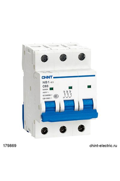 chint سلسلة CHINT NB1 / 3 أقطاب 10 كيلو أمبير / نوع C 2 أمبير أوتوماتيكية