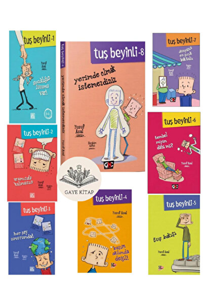 Mercan Çocuk Yayınları Tuş Beyinli Serisi Ciltli 8 Kitap Kutulu Set - Saftirik Greg'in Günlüğü Beyin Bedava! (HEDİYE)