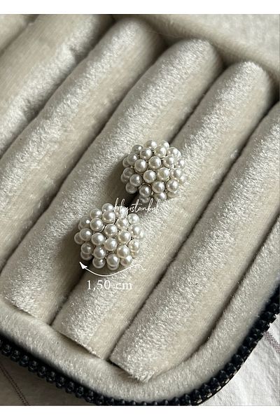 KİLİGİSTANBUL PEAR BALL EARRINGS 3.50 CM