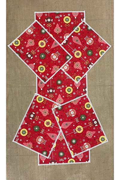 Tansel Tuhafiye Новорічний тематичний скатертина Runner, набір з п'яти штук