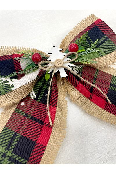 Tansel Tuhafiye Christmas Ornament Double Bow 20x24