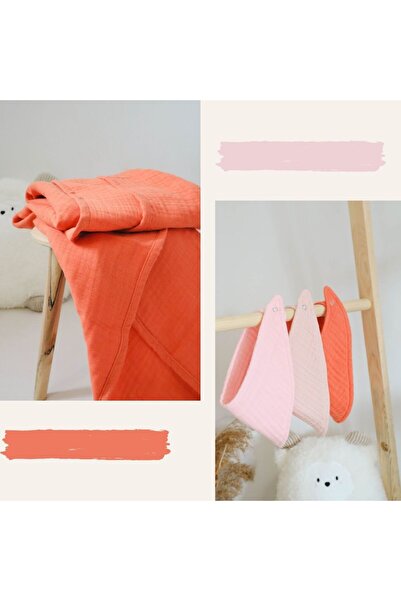 PAHTA 4 LAYER MUSLIN 100% COTTON BLANKET AND 3 APRONS