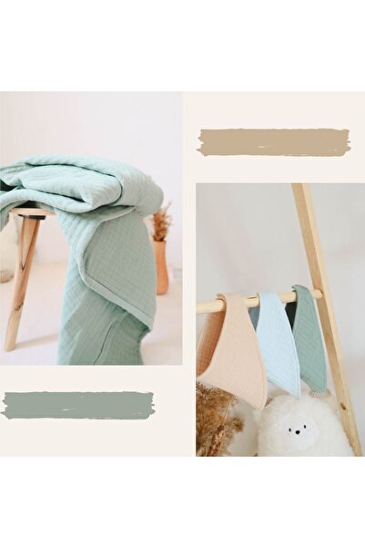 PAHTA 4 LAYER MUSLIN 100% COTTON BLANKET AND 3 APRONS