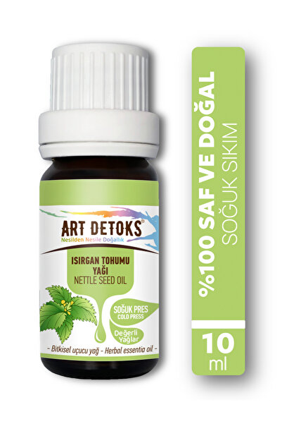Art Detoks Isırgan Tohumu Yağı 10ml Sertifikalı Ürün %100 Saf Ve Doğal