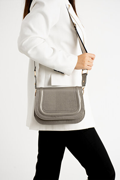 ESTUTE Kadin 5 Bölmeli Astarlı Kapaklı çıt çıt Kapama El Kol Ve Omuz Çantası